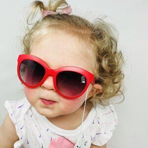Janie and Jack Baby Girls Size 0-2 Years Resort Cat Eye Sunglasses in Red
